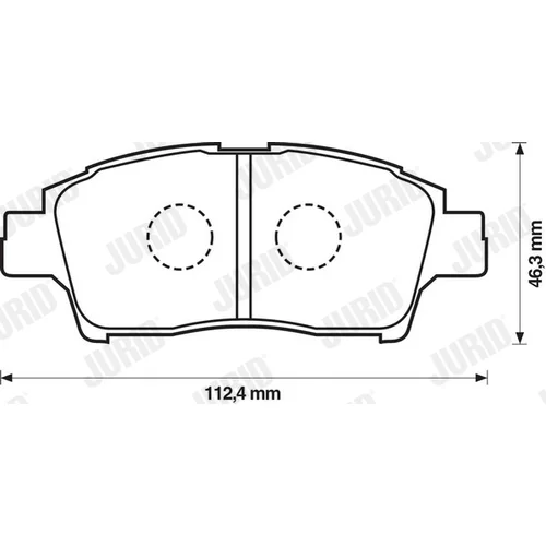 Sada brzdových platničiek kotúčovej brzdy JURID 572404J - obr. 2
