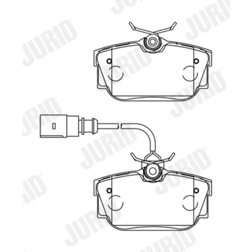 Sada brzdových platničiek kotúčovej brzdy JURID 573049J - obr. 2