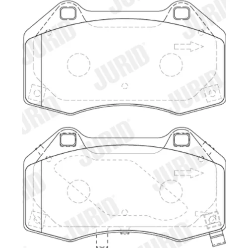 Sada brzdových platničiek kotúčovej brzdy JURID 573850J - obr. 1