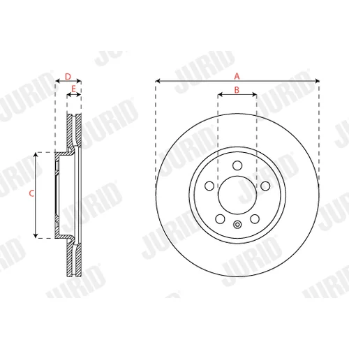 Brzdový kotúč JURID 563228JC - obr. 4