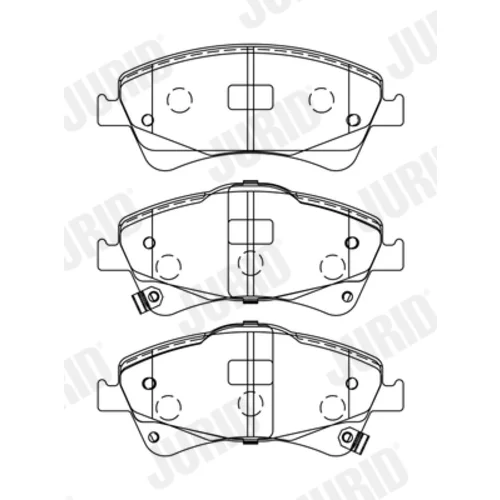 Sada brzdových platničiek kotúčovej brzdy JURID 572600J