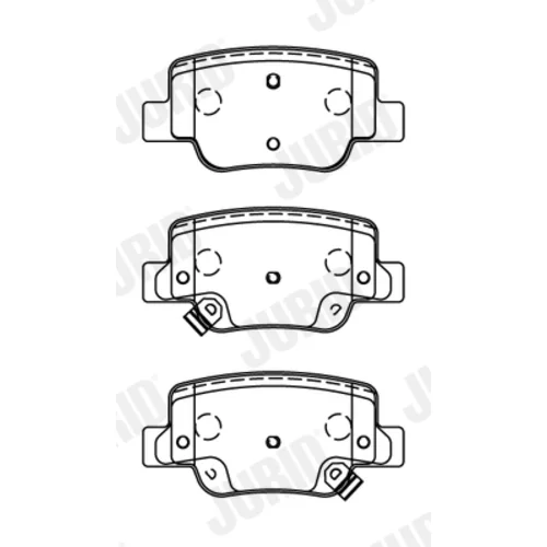 Sada brzdových platničiek kotúčovej brzdy JURID 572623J