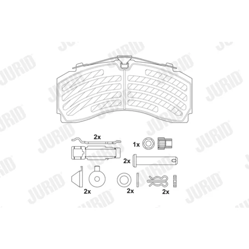 Sada brzdových platničiek kotúčovej brzdy JURID 2924605390 - obr. 2