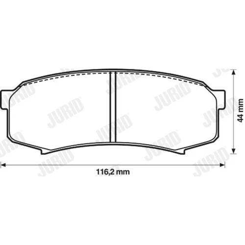 Sada brzdových platničiek kotúčovej brzdy JURID 572245J - obr. 2