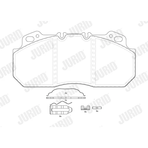 Sada brzdových platničiek kotúčovej brzdy JURID 2909009560