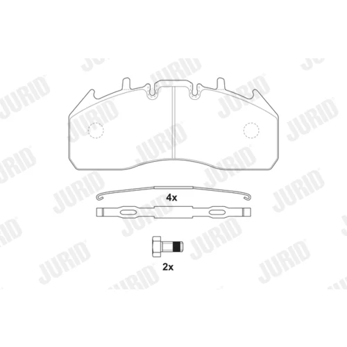Sada brzdových platničiek kotúčovej brzdy JURID 2917409560
