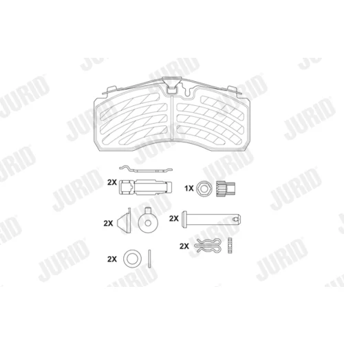 Sada brzdových platničiek kotúčovej brzdy JURID 2928705390 - obr. 2