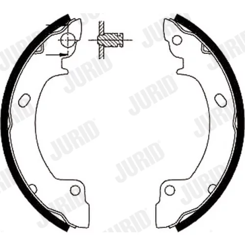 Sada brzdových čeľustí JURID 362007J