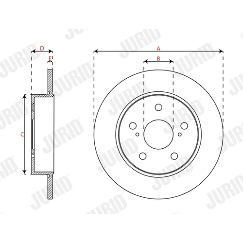 Brzdový kotúč JURID 563671JC - obr. 1