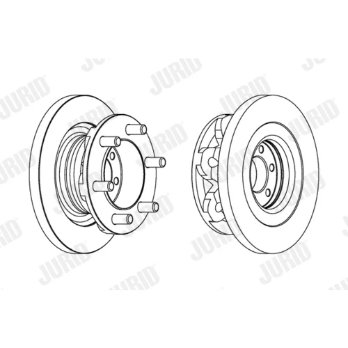 Brzdový kotúč JURID 569168J - obr. 1