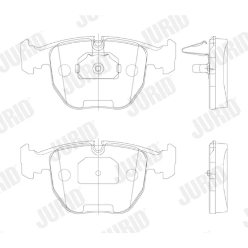 Sada brzdových platničiek kotúčovej brzdy JURID 571873J - obr. 1