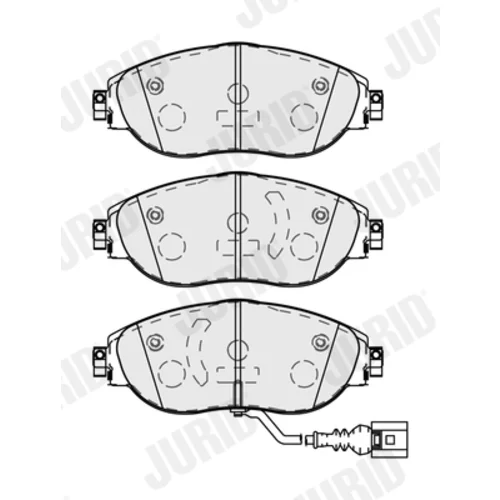 Sada brzdových platničiek kotúčovej brzdy JURID 573838J - obr. 3