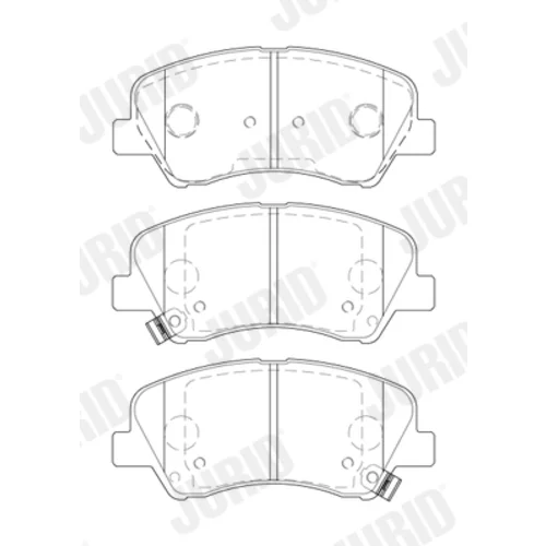 Sada brzdových platničiek kotúčovej brzdy JURID 573866J - obr. 1