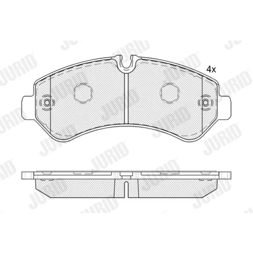 Sada brzdových platničiek kotúčovej brzdy JURID 573889J