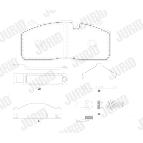 Sada brzdových platničiek kotúčovej brzdy JURID 2927404420