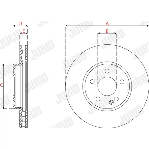 Brzdový kotúč JURID 563280JC - obr. 2