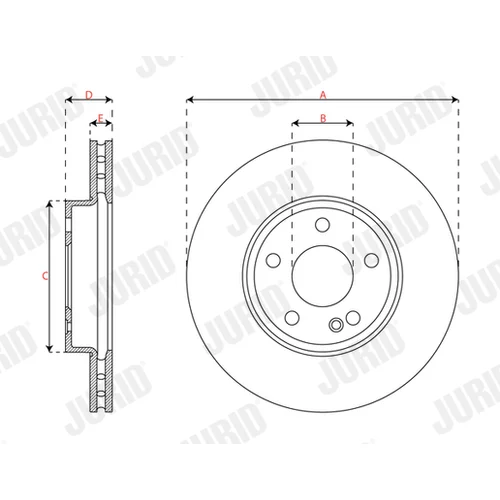 Brzdový kotúč JURID 563676JC - obr. 1