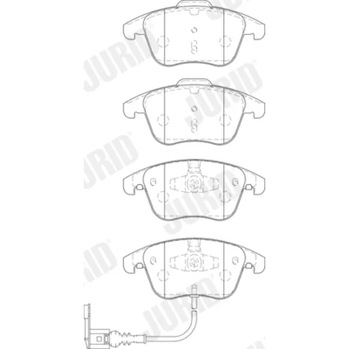 Sada brzdových platničiek kotúčovej brzdy JURID 573246J - obr. 2