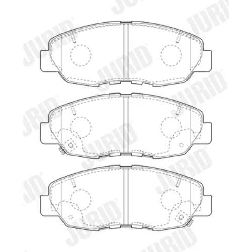 Sada brzdových platničiek kotúčovej brzdy JURID 573807J - obr. 1