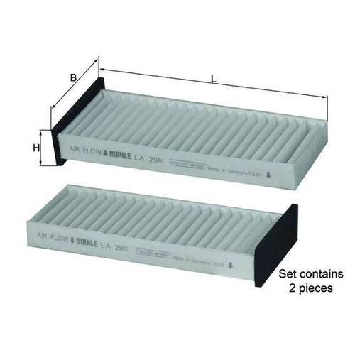 Filter vnútorného priestoru KNECHT LA 296/S - obr. 1