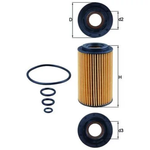 Olejový filter KNECHT OX 153/7D (KNECHT - Mahle) - obr. 2