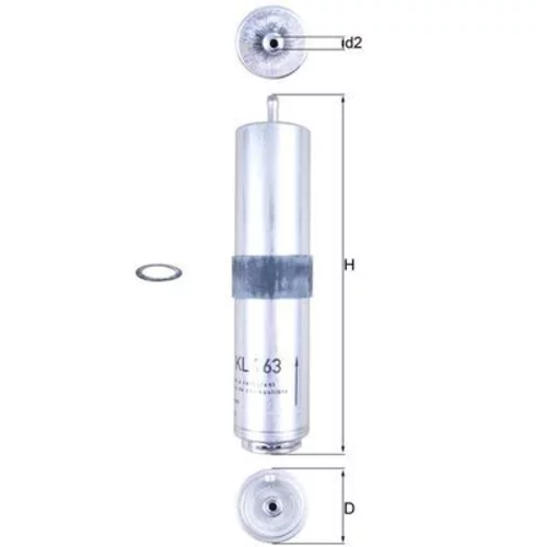 Palivový filter KNECHT KL 763D - obr. 2