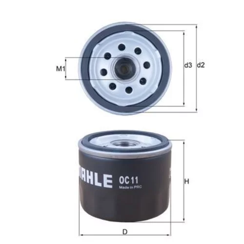 Olejový filter KNECHT OC 11 (KNECHT - Mahle) - obr. 2