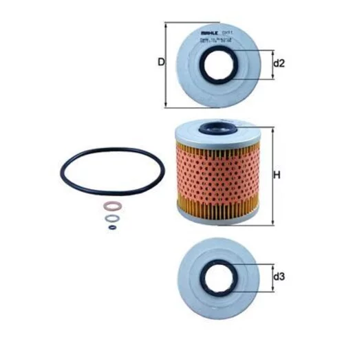 Olejový filter KNECHT OX 91D - obr. 1