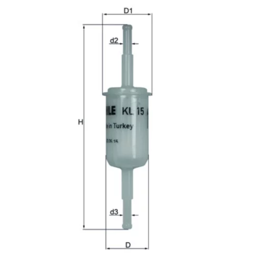 Palivový filter KNECHT KL 15 OF - obr. 2