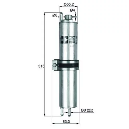 Palivový filter KNECHT KLH 12 (KNECHT - Mahle) - obr. 2