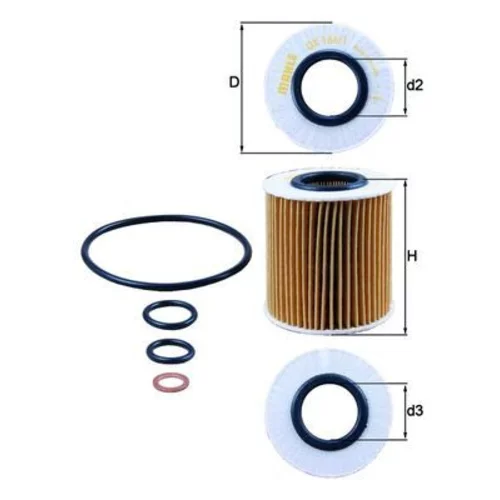 Olejový filter KNECHT OX 166/1D (KNECHT - Mahle)