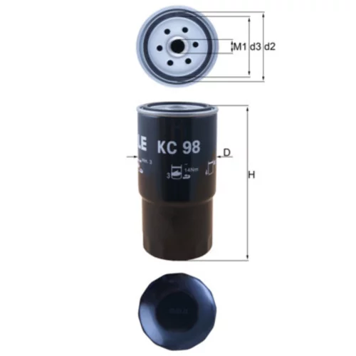 Palivový filter KNECHT KC 98 (KNECHT - Mahle) - obr. 2