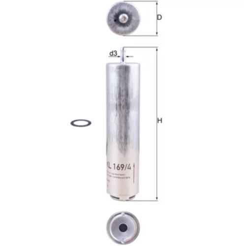 Palivový filter KNECHT KL 169/4D - obr. 2