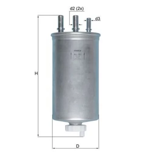 Palivový filter KNECHT KL 781 (KNECHT - Mahle) - obr. 2