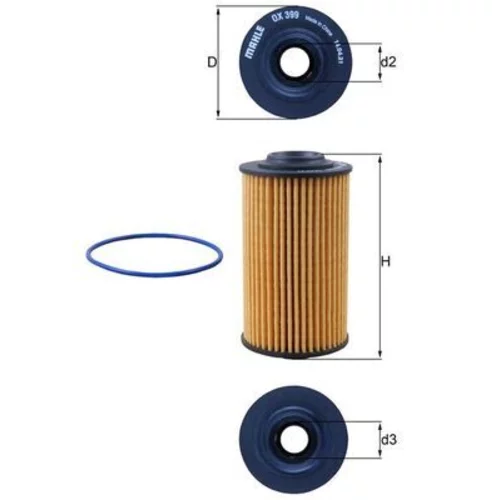 Olejový filter KNECHT OX 399D - obr. 2