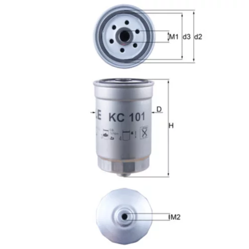 Palivový filter KNECHT KC 101 (KNECHT - Mahle) - obr. 2