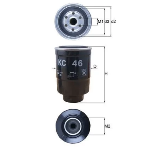 Palivový filter KNECHT KC 46 (KNECHT - Mahle) - obr. 2