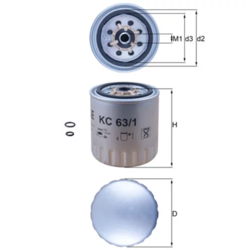 Palivový filter KNECHT KC 63/1D (KNECHT - Mahle) - obr. 2