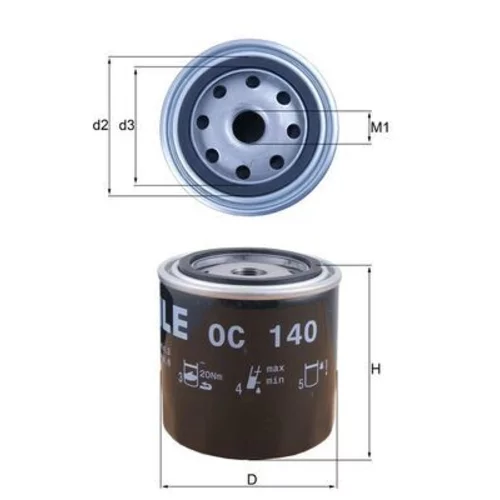 Olejový filter KNECHT OC 140 - obr. 2