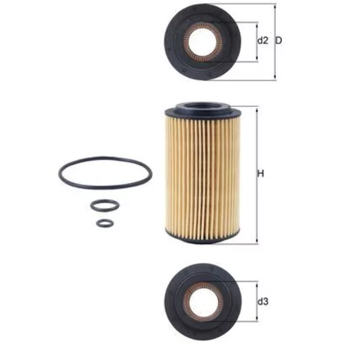 Olejový filter KNECHT OX 153D3 (KNECHT - Mahle) - obr. 3