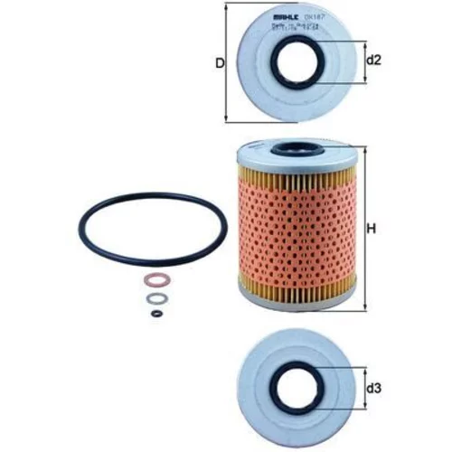 Olejový filter KNECHT OX 187D - obr. 2