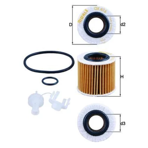 Olejový filter KNECHT OX 416D2 (KNECHT - Mahle)