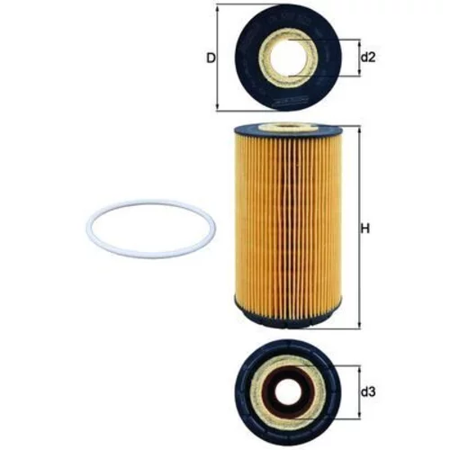 Olejový filter KNECHT OX 557D - obr. 2