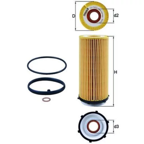 Olejový filter KNECHT OX 560D - obr. 2