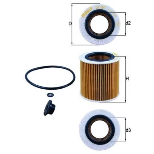 Olejový filter KNECHT OX 387D1 (KNECHT - Mahle)