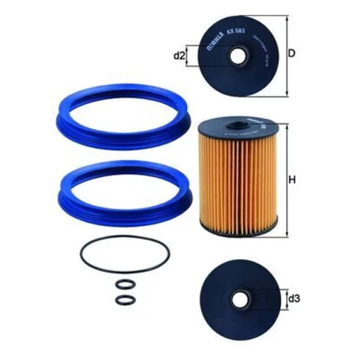 Palivový filter KNECHT KX 503D (KNECHT - Mahle) - obr. 2