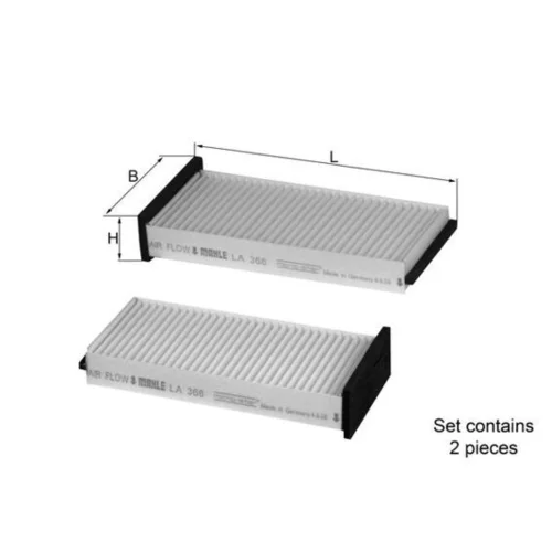 Filter vnútorného priestoru KNECHT LA 366/S - obr. 2