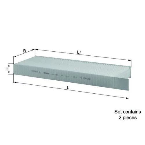 Filter vnútorného priestoru KNECHT LA 428/S (KNECHT - Mahle) - obr. 1