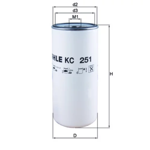 Palivový filter KNECHT KC 251 (KNECHT - Mahle) - obr. 2