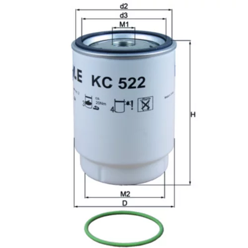 Palivový filter KNECHT KC 522D